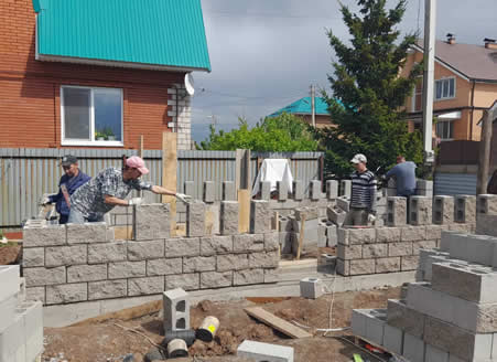 Делаем кладку из блоков